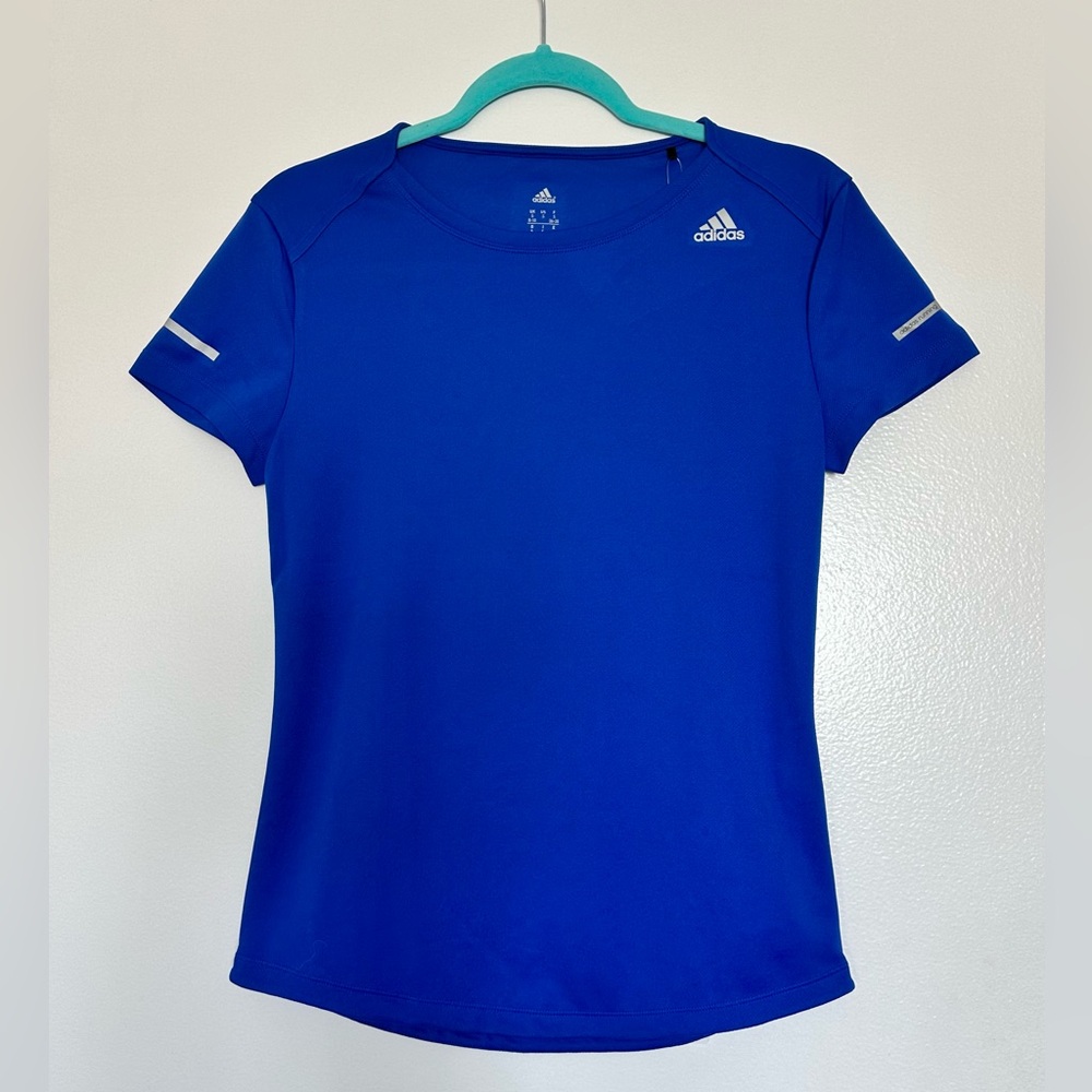 NWT Adidas Performance Royal Blue Climalite Adidas Running Tee Size Small